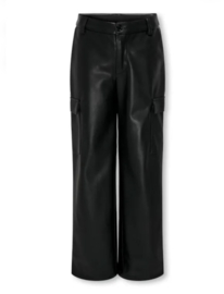 ONLY Koghero faux leather cargo pant black