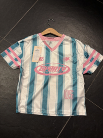 ONLY KOGLULA S/S V-NECK SPORTY TOP CS JRS 15379283 BRIGHT WHITE /BISCAY BAY STYLE NM 15379283