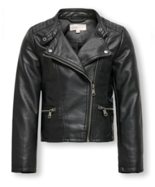 Only konfreya faux  leather biker noos zwart