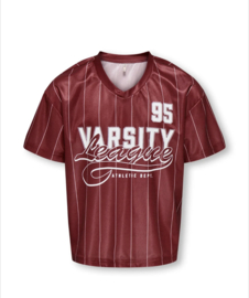 ONLY KOGJUNO S/S V-NECK SPORTY TEE JRS Style No. 15361489 Color: Cabernet League