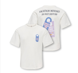 ONLY KOGVIVVI LIFE S/S LOOSE LOVELY TOP JRS Style No. 15357876 Colour: Cloud Dancer Vacation