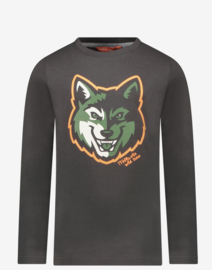 TYGO & VITO  T-shirt lange mouw Ryan antraciet grijs