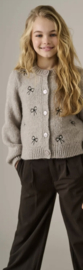 ONLY KOGCODY L/S O-NECK BOW CARDIGAN KNT Style No. 15359978 Color: Pumice Stone Melange Detail Bows/Black
