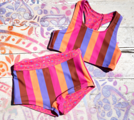 B.Nosy Winona reversible bikini with print Y502-5055 979 Fab Stripe
