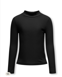 ONLY KOGBELFAST LIFE LS HIGHNECK TOP JRS ZWART