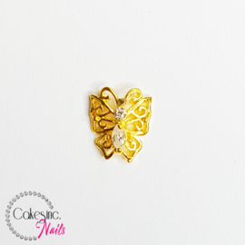 Glitter.Cakey - Gold Zircon Butterfly Charm