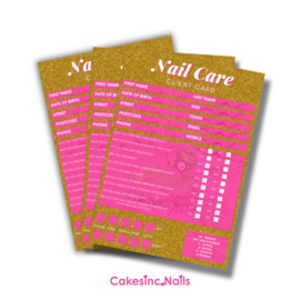 CakesInc.Nails - Nail Care 'CLIENT CARD'