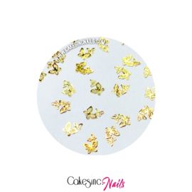 Glitter.Cakey - Mini Gold Sliced Double Butterflies Charm