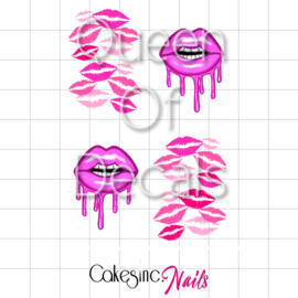 Queen of Decals - Pink Kisses & Sexy Drippy Lips (Mini Series) 'NEW RELEASE'