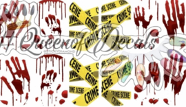 Queen of Decals - Blood Splatter Crime Scene 'NEW RELEASE'