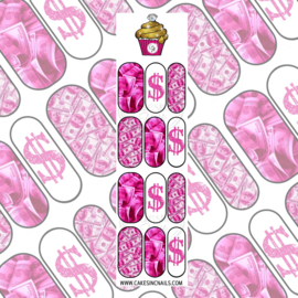 CakesInc.Nails - Pink Money Move$ 'NAIL DECALS'