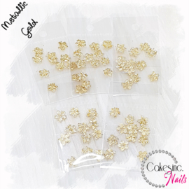 CakesInc.Nails -  Gold Metallic 'Arcoiris Flowers' X-MAS EDITION 