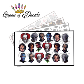 Queen of Decals - Horror faces 1 'NEW RELEASE'