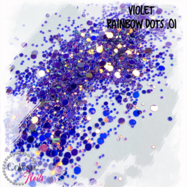 Glitter.Cakey - Violet 'RAINBOW DOTS .01'