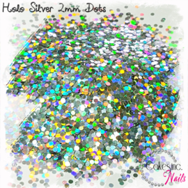 Glitter.Cakey - Holo Silver 2mm Dots