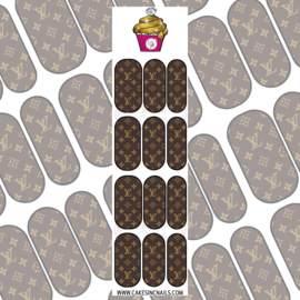 CakesInc.Nails - Brown  V L 'NAIL DECALS