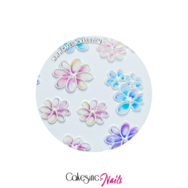 Glitter.Cakey - Engraved Flowers #17 '5D Sticker Sheet'