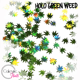 Glitter.Cakey - Holo Green Weed Leaves
