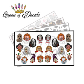 Queen of Decals - Horror faces 2 'NEW RELEASE'