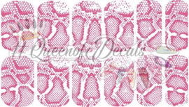 Queen of Decals - Pink & White Snake Print 'NEW RELEASE'
