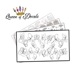 Queen of Decals - Butterfly Sketches 'NEW RELEASE'