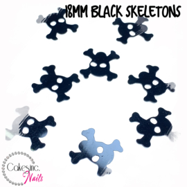 Glitter.Cakey - 18mm Black Skeletons 'HALLOWEEN S1'