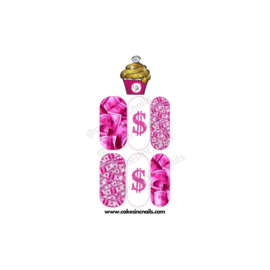 CakesInc.Nails - Pink Money Move$ (Mini) 'NAIL DECALS'