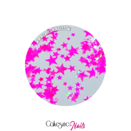 Glitter.Cakey - Hot Pink Stars ‘MULTI IRIDESCENT STARS’