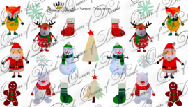 Queen of Decals -  Cute Christmas Characters