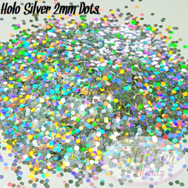 Glitter Blendz - Holo Silver 2mm Dots