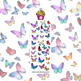 CakesInc.Nails - Pastel Butterflies 'NAIL DECALS'