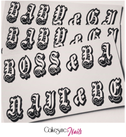 Queen of Decals x CakesInc.Nails - Custom Old English Font 'NEW RELEASE'