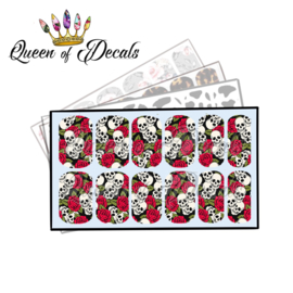 Queen of Decals - Skulls & Blood Roses 'NEW RELEASE'