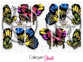 Queen of Decals - Large Negative Space Butterflies 'NEW RELEASE'