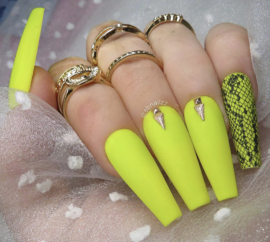 Queen of Decals -  Bright Yellow Snake Print 'NEW RELEASE'