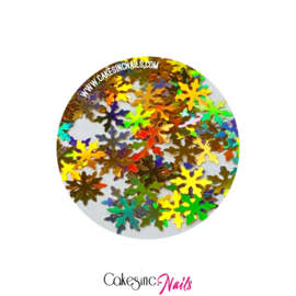 Glitter.Cakey - Gold Holo Pretty Snowflakes 'ASSORTED X-MAS SET