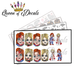 Queen of Decals -  Chucky & Bride 'NEW RELEASE'