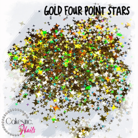 Glitter.Cakey - Gold Four Point Stars