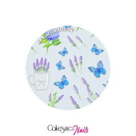 Glitter.Cakey - Lavender & Butterflies '5D Sticker Sheet'