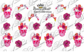 Queen of Decals - Boho Flower Skulls