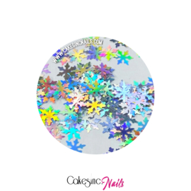Glitter.Cakey - Silver Holo Pretty Snowflakes 'ASSORTED X-MAS SET