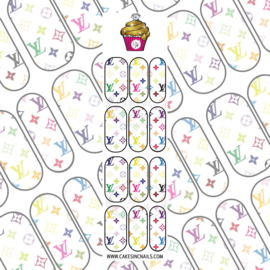 LV Waterslide nail decals