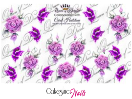 Queen of Decals - CAROL 'Sheeny' One Stroke Lilac Flowers 'NEW RELEASE'