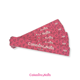 CakesInc.Nails - Hearty Pink 180/180 'DISPOSABLE NAIL FILE'