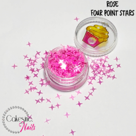Glitter.Cakey - Rose Four Point Stars