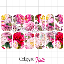 Queen of Decals - Bed of Pink Roses 'NEW RELEASE'