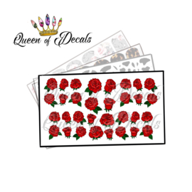 Queen of Decals - Bed of Roses (Blood Red) 'NEW RELEASE'