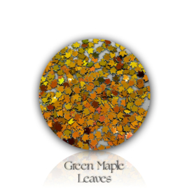 Glitter.Cakey - Green Maple Leaves
