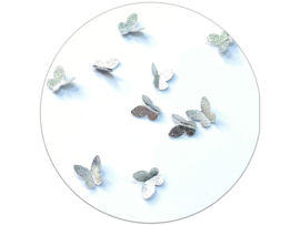 Glitter.Cakey - Silver 'Butterfly Charms Set'