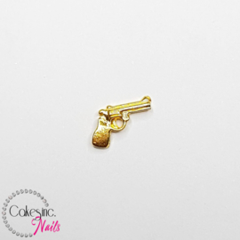 Glitter.Cakey - Gold Gun Charm